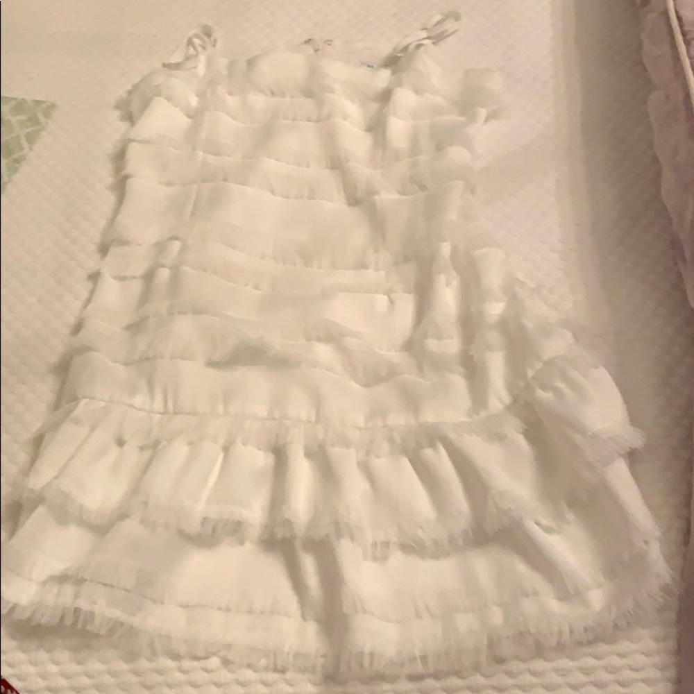 White mini summer dress